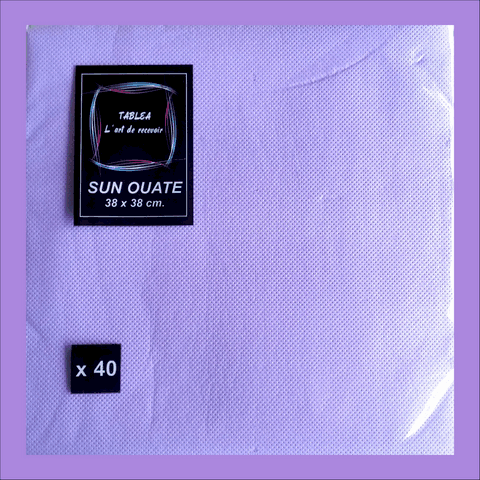SERVIETTE 38/38 DOUBLE OUATE GAUFREE LILAS (40)