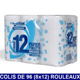 PAPIER WC ROULEAU MENAGER PURE OUATE DOUBLE EPAISSEUR 180FTS (96)