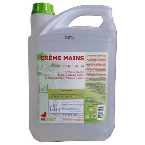 SAVON MAINS TOUS USAGES DOUX IDEGREEN ECOLABEL FLEUR DE LIN 5L