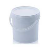 SEAU ROND ALIMENTAIRE AVEC COUVERCLE ET ANSE (BLANC 10.8L)