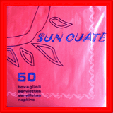 SERVIETTE 38x38 DOUBLE OUATE GAUFREE ROUGE (40)